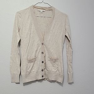Tan/Cream Long Line Cardigan From Banana Republic